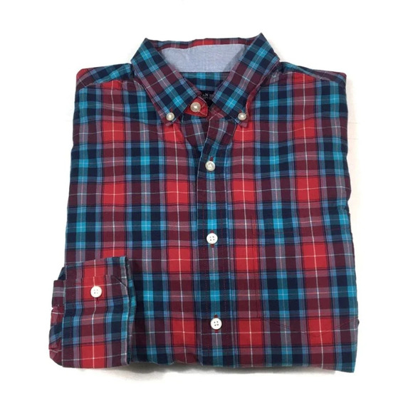 BF484 Men’s American Eagle Prep Fit Plaid Button Down Shirt S - Picture 1 of 5